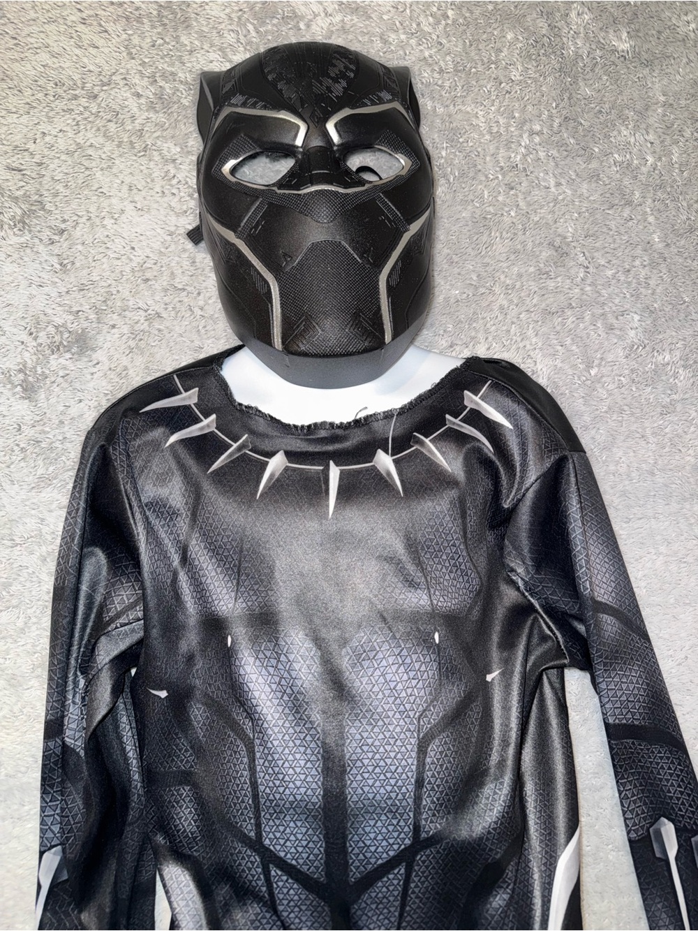 Marvel Black Panther Costume Jumpsuit & Mask Set Boys Kids Size Small S Jaz